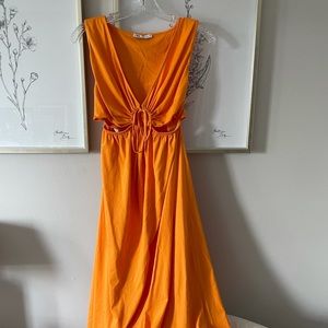 ZARA cut out midi dress size M
